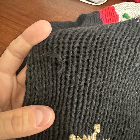 Vintage Christmas Teddy Bear Nutcracker Holiday Chunky Grannycore Sweater Sz L - Picture 5 of 8